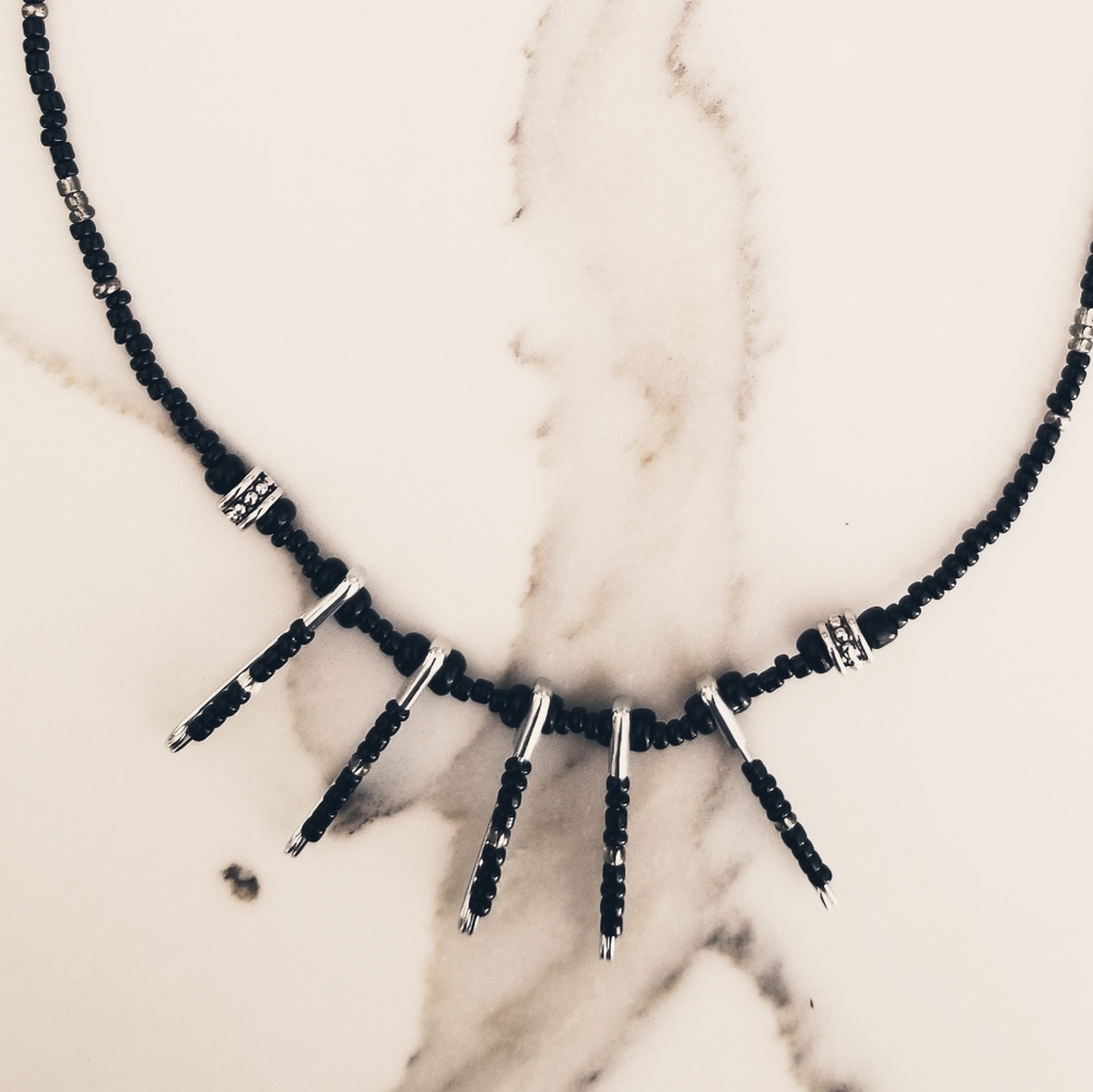 Handmade Safety Pin Necklace - Picture 10 of 12
